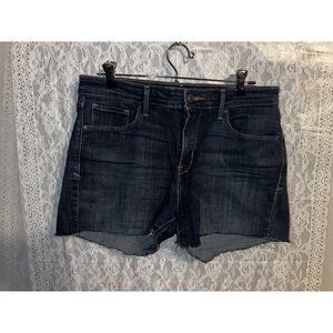 Levis Jean Cut Off Shorts Women Size 12 30X3 Denim Cotton Blend Stretch